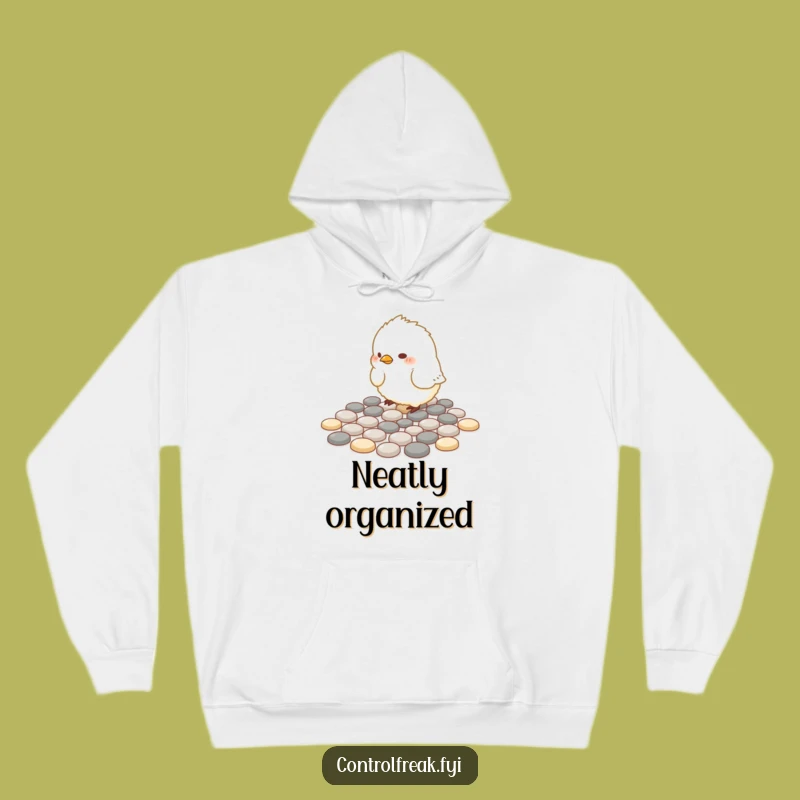Funny Bird Pattern Hoodie: Cozy Up with an Organized Feathered Friend