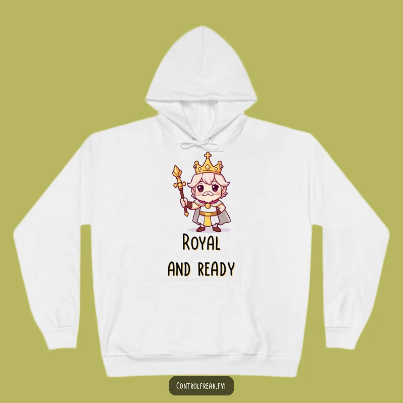 Funny Royal Hoodie: Cozy & Regal Character Design, Perfect Warm Funny Gift