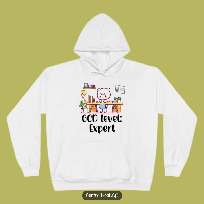 Cozy Funny Kawaii Desk Tidier Hoodie: For the Perfectly Organized