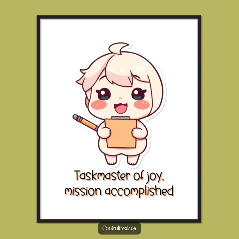 Funny Free Printable Wall Art: Cheerful Planner Character, Joyful Downloadable Poster