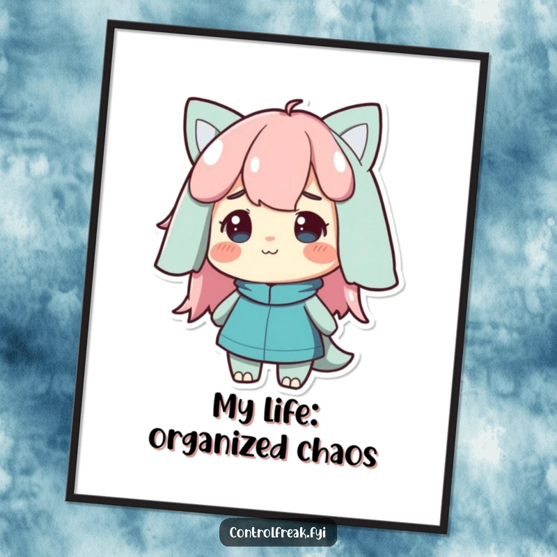 Funny Free Printable Wall Art depicting a charming character giving a satisfied nod, appreciating a perfectly ordered vista.