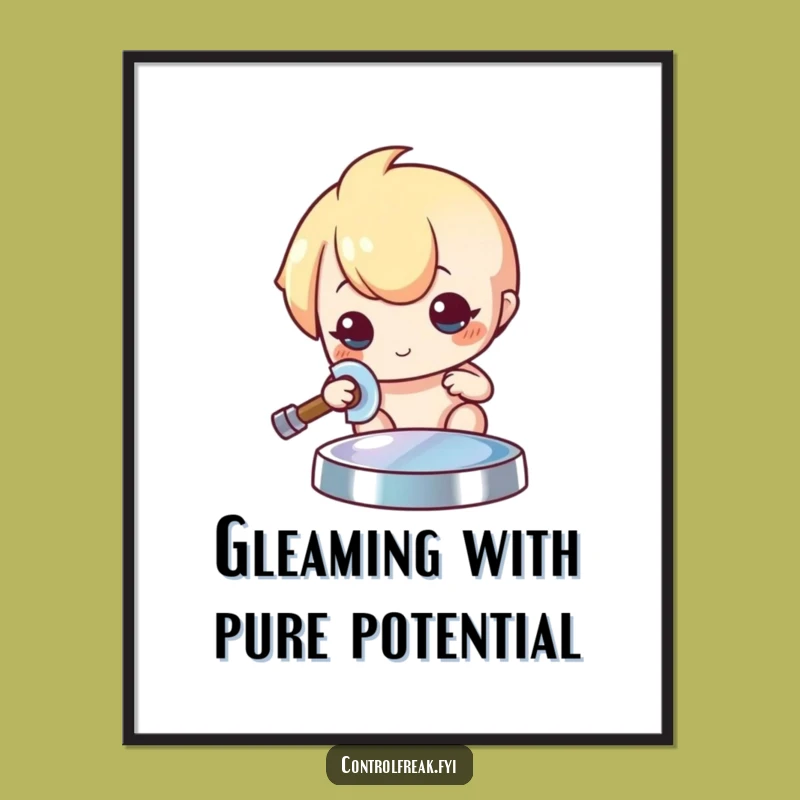 Free Printable Wall Art: Shiny Kawaii Character Art for Sparkling Decor