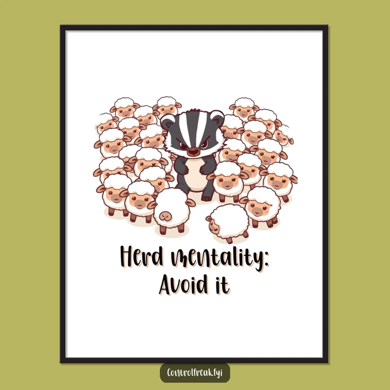 Free Printable Badger Zen Art: Funny Downloadable Wall Decor for Wild Spaces