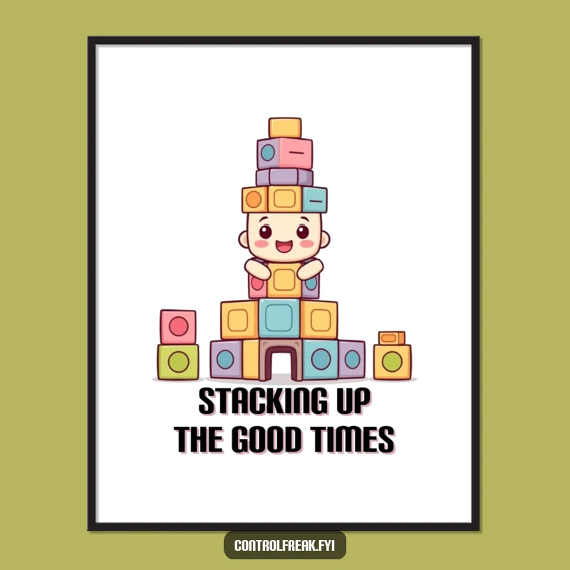 Funny Free Printable Wall Art: Symmetrical Tower Downloadable Decor