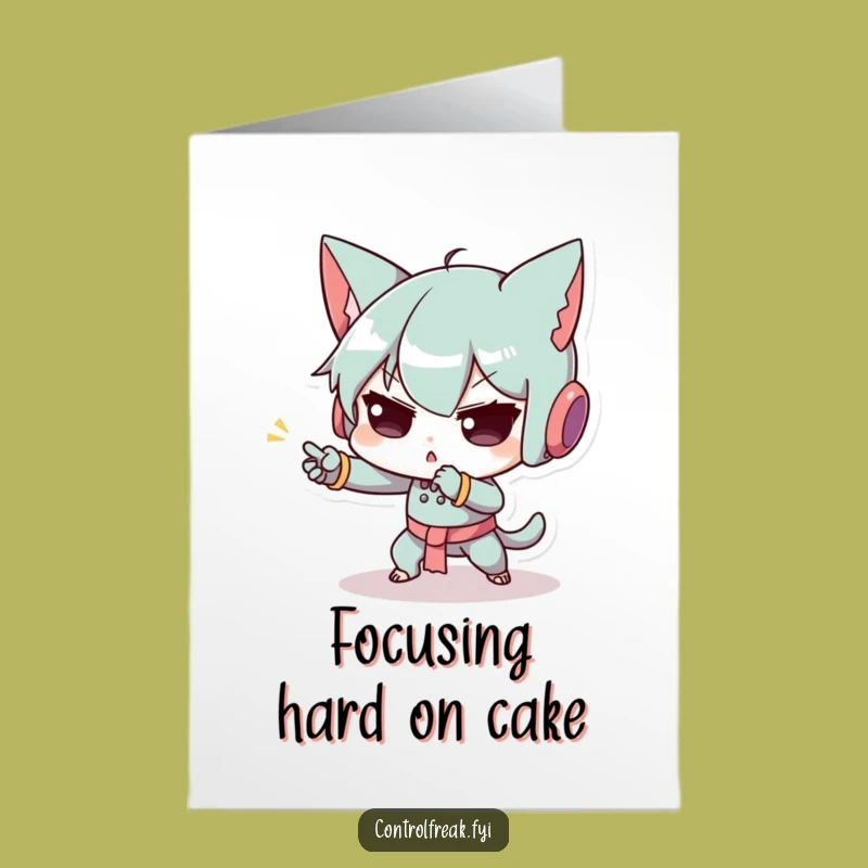 Free Printable Birthday Card: Tiny Focus Funny Character, Perfect Downloadable Gift