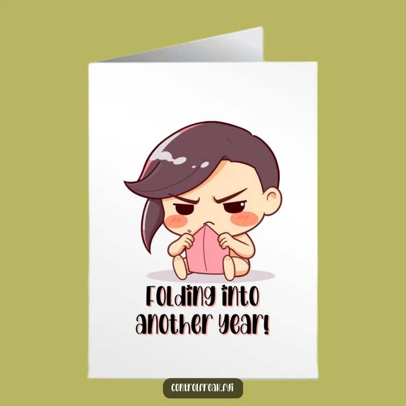 Free Printable Birthday Card: Paper Folder - Funny Focused Humor Download!