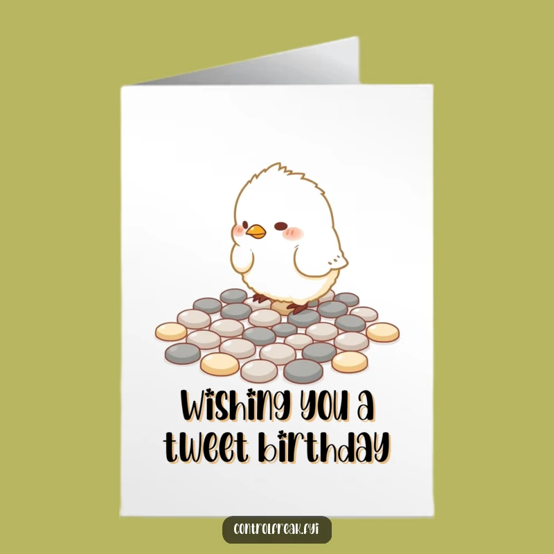 Free Printable Bird Zen Card: Funny Birthday Downloadable Gift for Organized Friends
