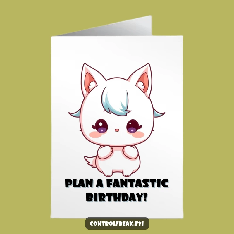 Free Printable Birthday Card: Planner Kawaii Character Plans Your Best Birthday