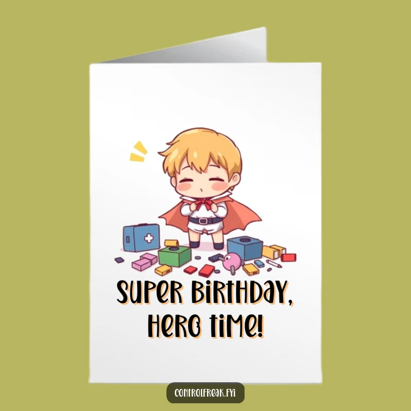 Free Printable Superhero Card: Funny Birthday Downloadable Gift for Organized Chaos Lovers