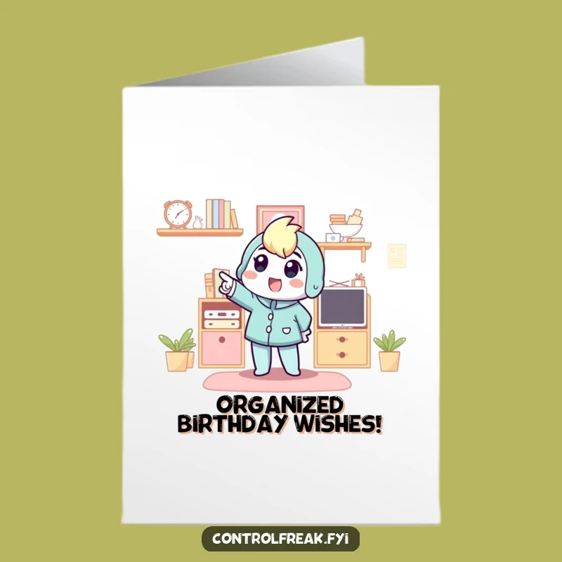 Free Printable Birthday Card: Organized Space Enthusiast Humorous DIY Gift