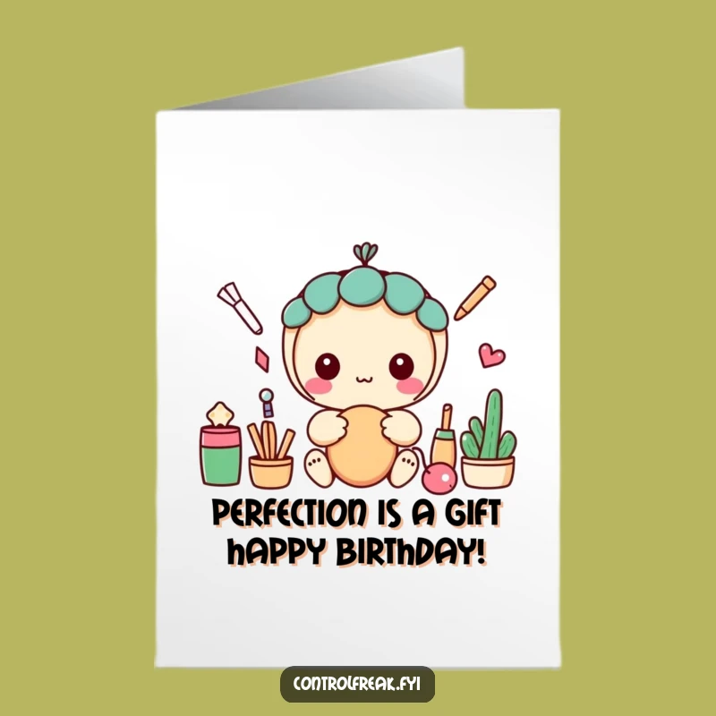 Free Printable Birthday Card: Funny Kawaii Organizer Design, Perfect Downloadable Gift