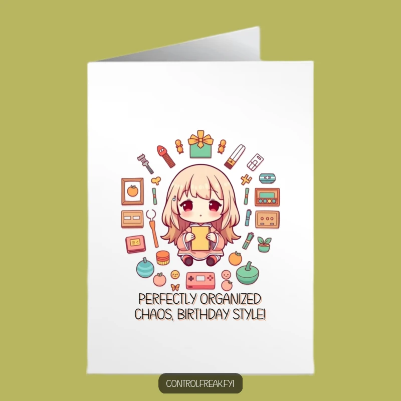 Free Printable Birthday Card: Funny Symmetrical Character, Perfect Downloadable Gift!