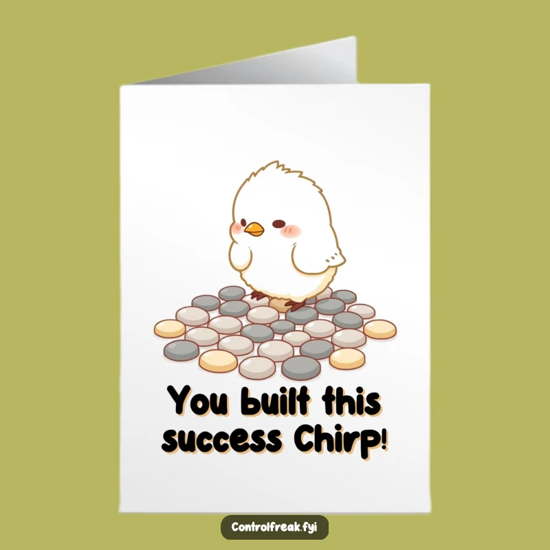Free Printable Bird Zen Card: Funny Congratulations Downloadable Gift for Neat Freaks