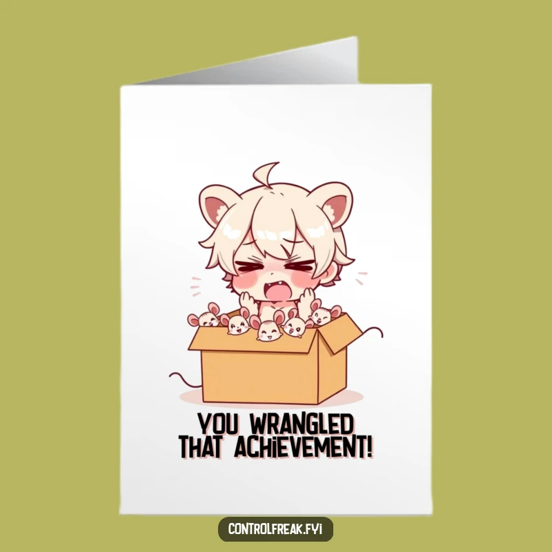 Free Printable Congrats Card: Mouse Mayhem - Celebrate with Humor!