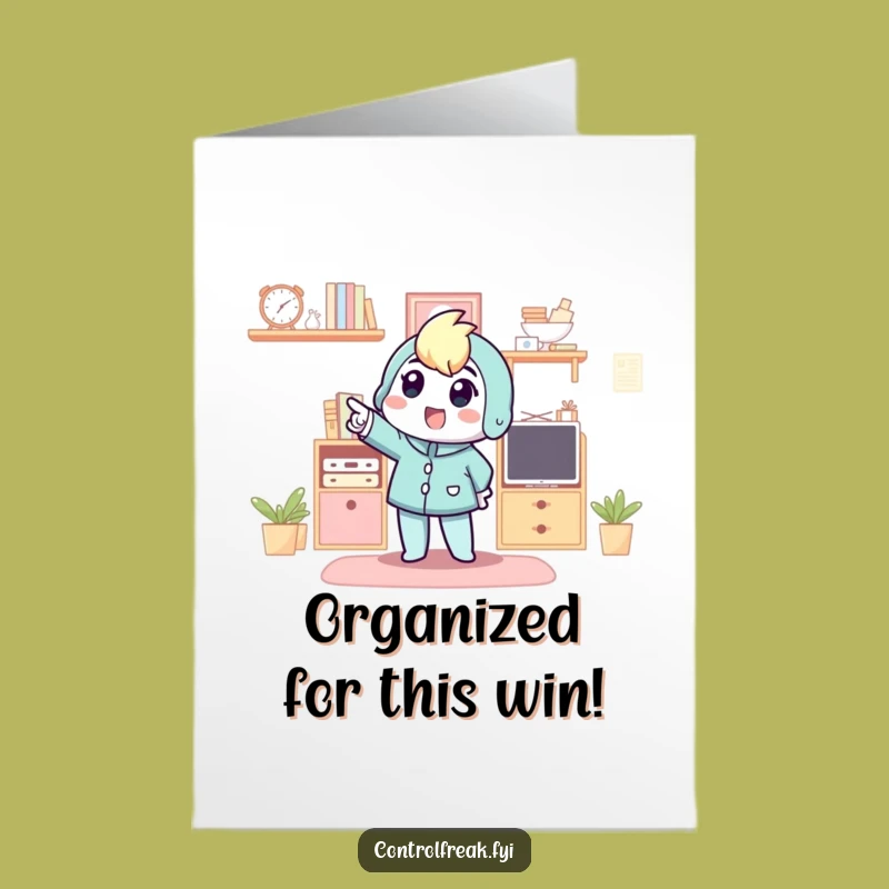 Free Printable Congrats Card: Organized Space Enthusiast Humorous DIY Gift
