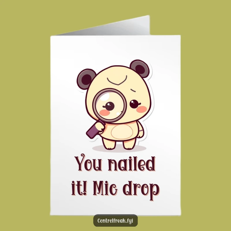 Free Printable Congrats Card: Tiny Obsessed Character, Hilarious Downloadable Celebration!