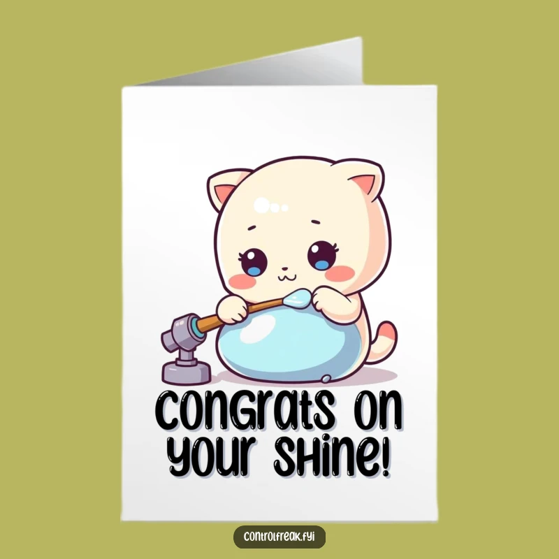 Free Printable Kawaii Polisher Congrats Card - Funny Sparkle Downloadable Gift