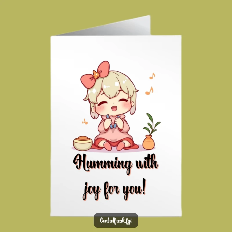 Funny Free Printable Congrats Card: Content Tidy Character Download