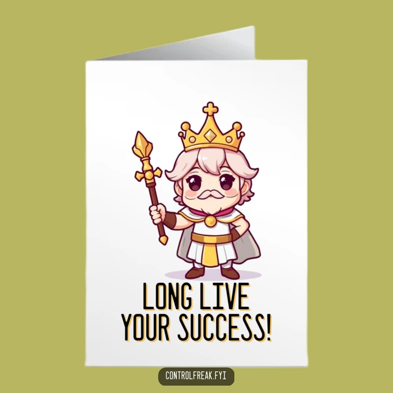 Free Printable Congrats Card: Regal Character, Funny Royal Downloadable Art