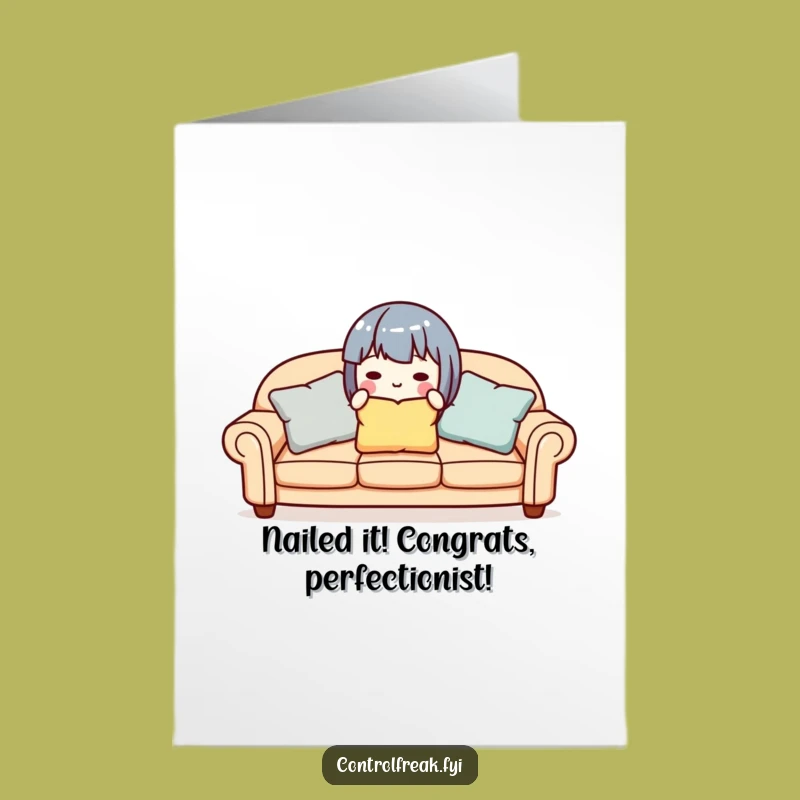 Free Printable Congrats Card: Tidy Character Cheers Success - Funny Downloadable Gift