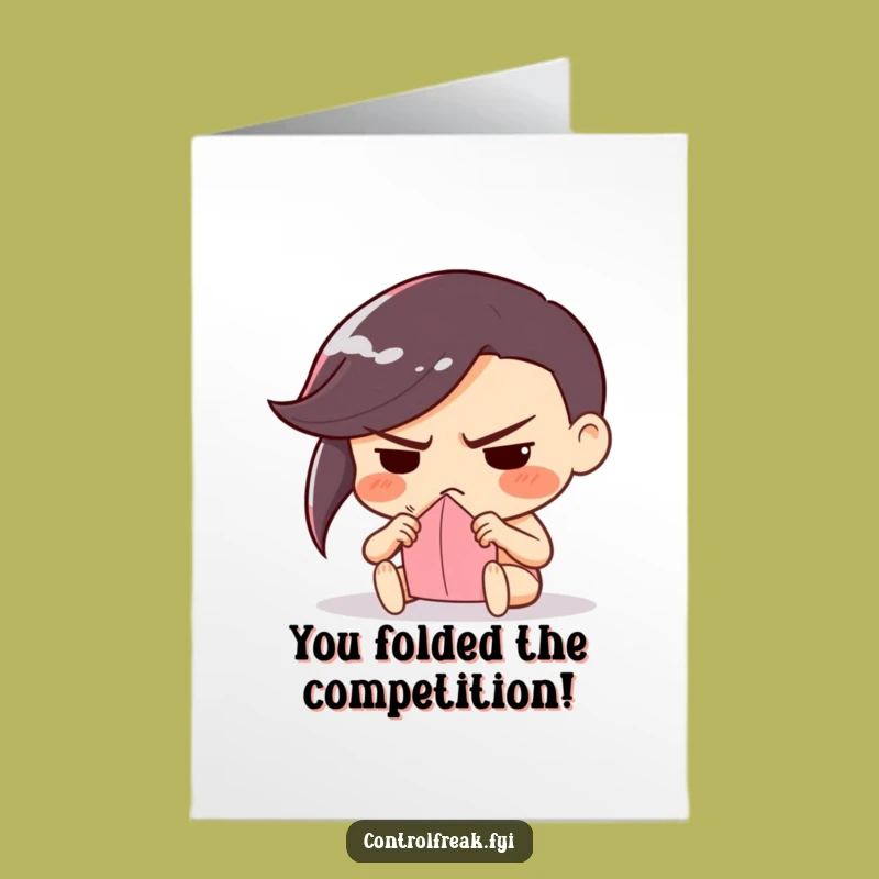 Free Printable Congrats Card: Precision Folder - Celebrate with Frowns!