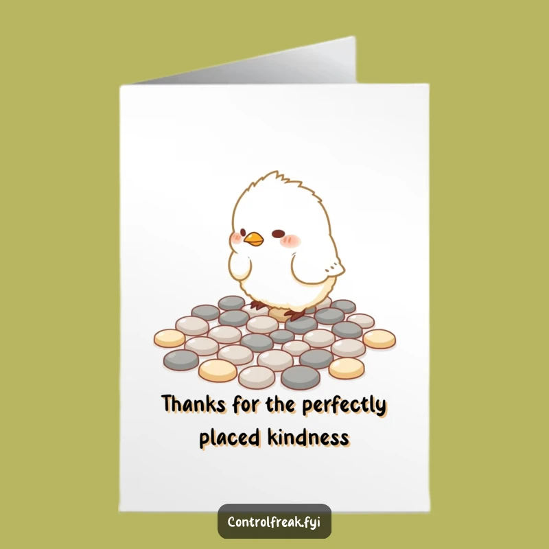 Free Printable Bird Zen Card: Funny Thank You Downloadable Gift for Detail Lovers