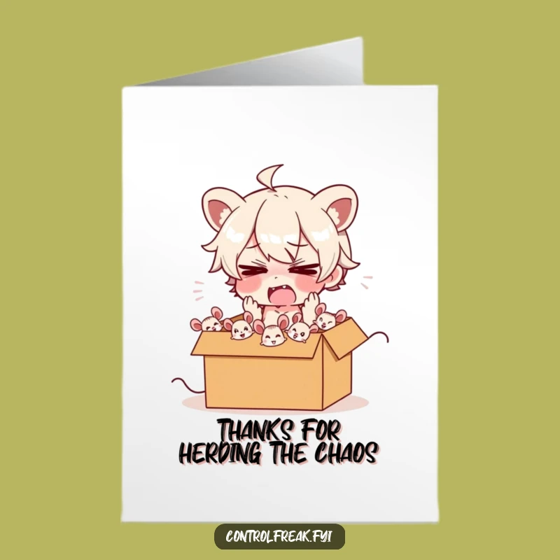 Free Printable Thank You Card: Mouse Herder - Thanks for Surviving!