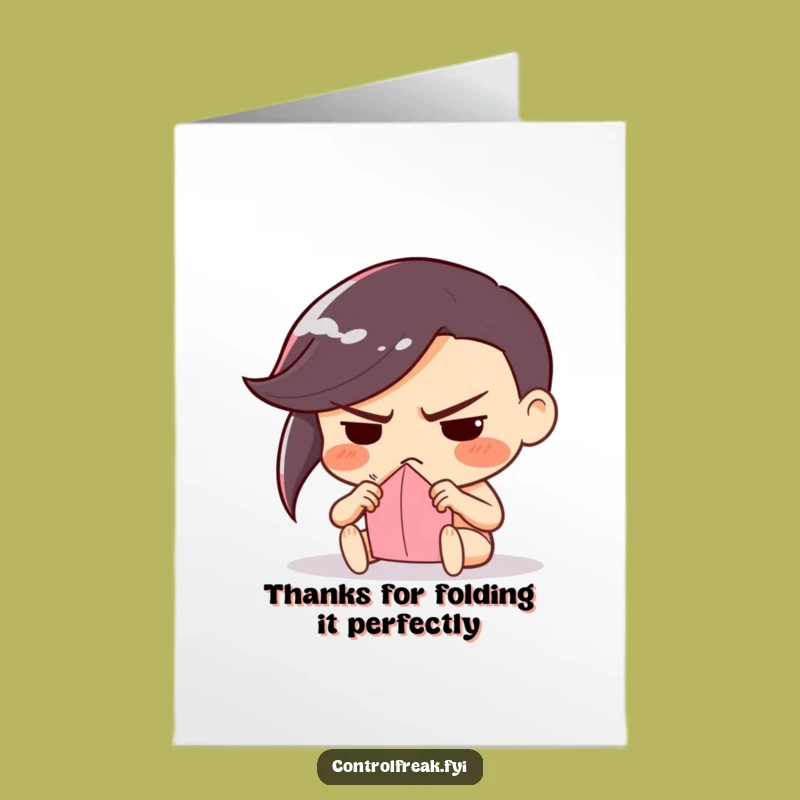Free Printable Thank You Card: Serious Folder - Folded Thanks!