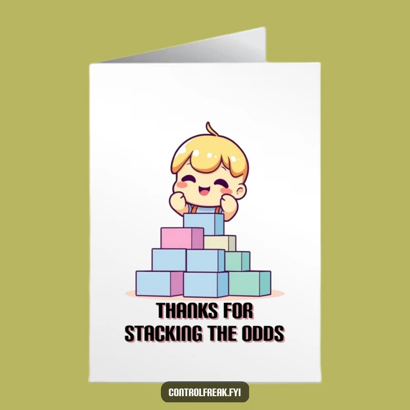 Free Printable Thank You Card: Stacked Thanks - Gratitude in Blocks!