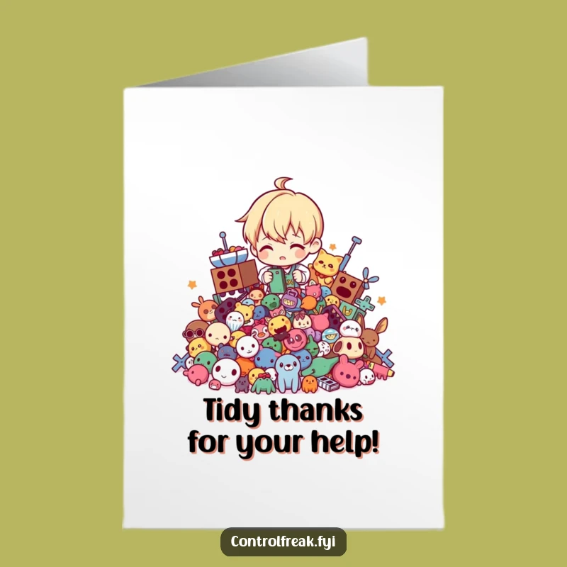 Free Printable Thank You Card: Tidy Helper, Downloadable Gift for Big Thanks