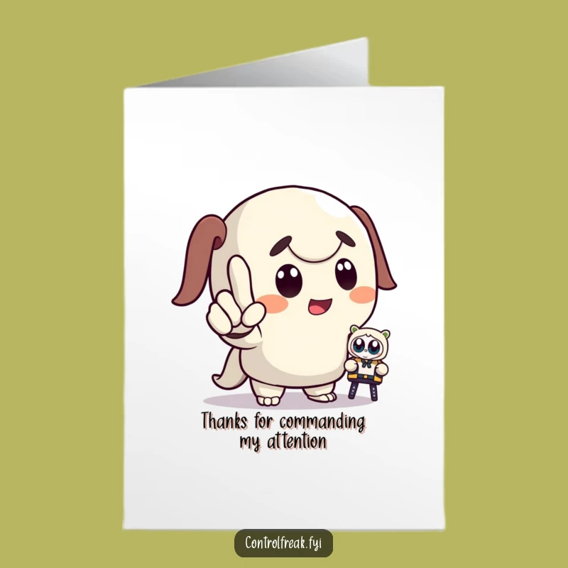 Free Printable Thank You Card: Commanding Toy, Funny Downloadable Art for Gratitude