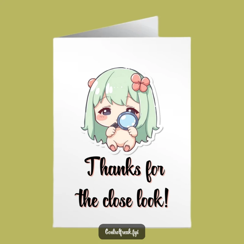 Free Printable Kawaii Investigator Thank You Card - Funny Downloadable Appreciation