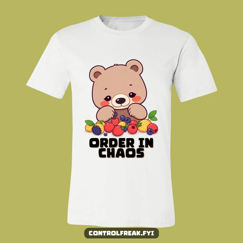 Funny Bear T-Shirt: Geometric Berry Arrangement, for the Precise Mind, Perfect Gift