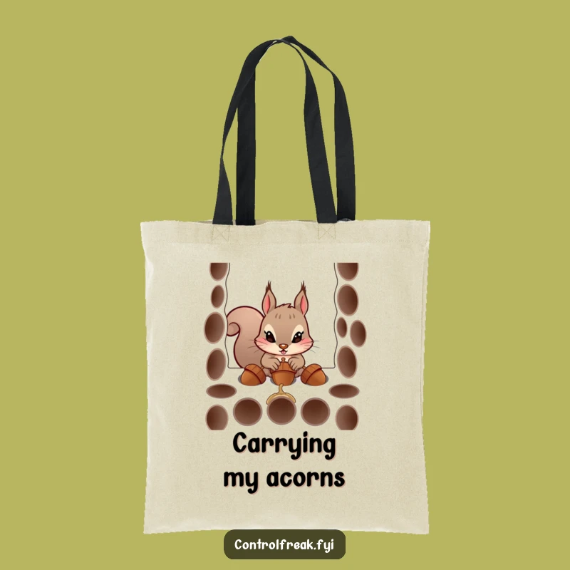 Funny Squirrel Acorn Organizer Tote Bag - Carry Your Laughs in Style