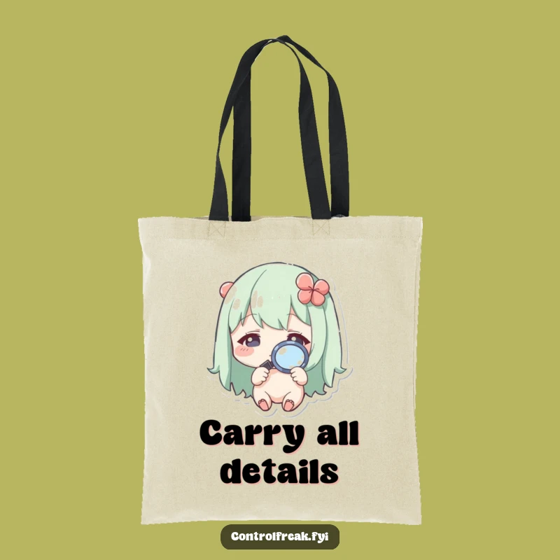 Funny Kawaii Magnifying Glass Tote Bag: Carry Your Curiosity