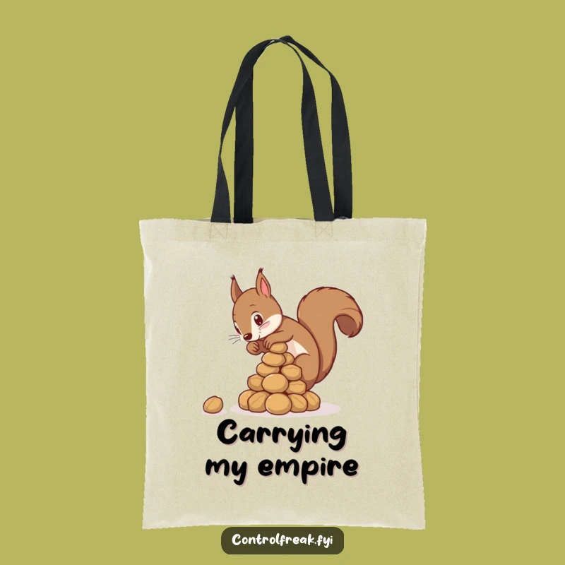 Funny Squirrel Pyramid Tote Bag - Eco-Friendly Gift for Organized and Amusing People